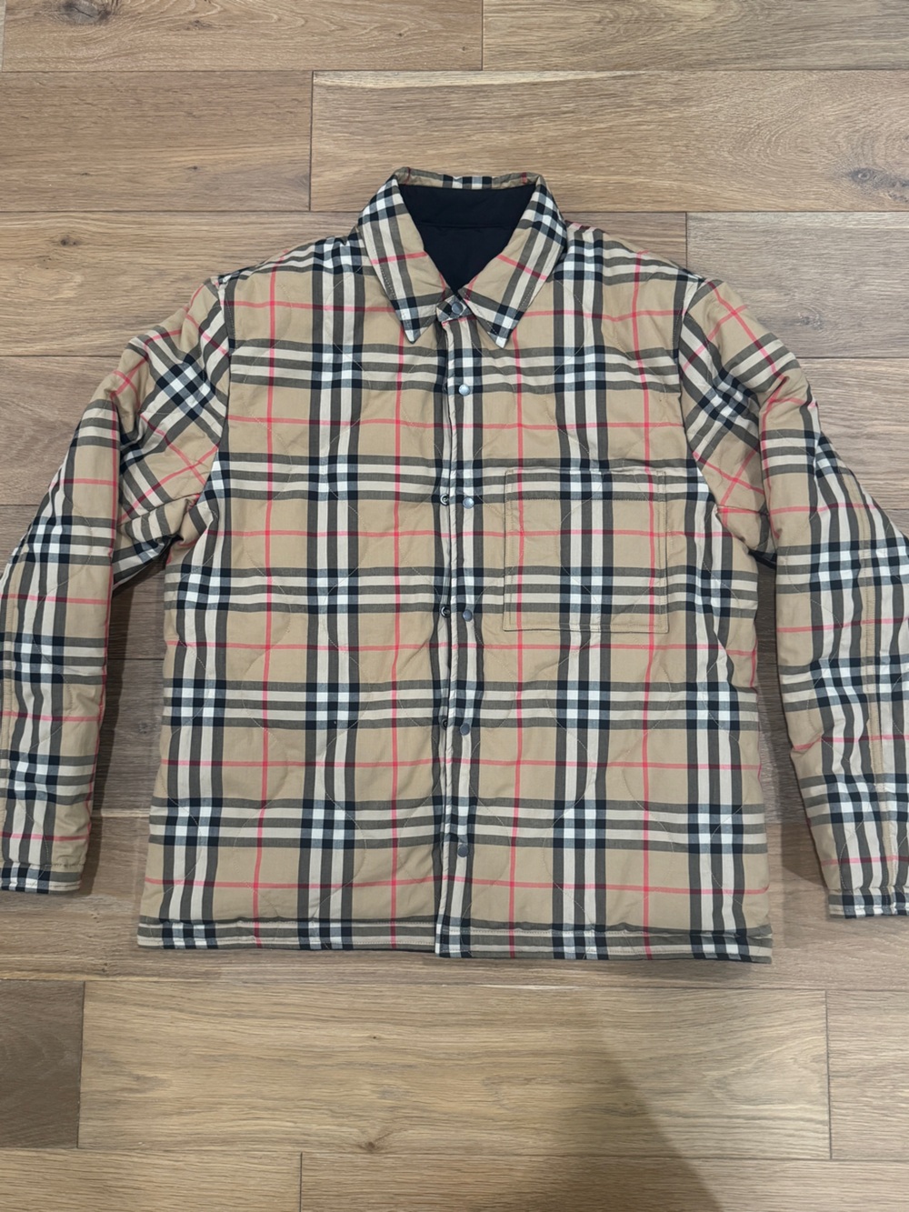 Burberry - Reversible Quilted Nylon Jacket with Signature Burberry Pattern - Picture 6 of 13